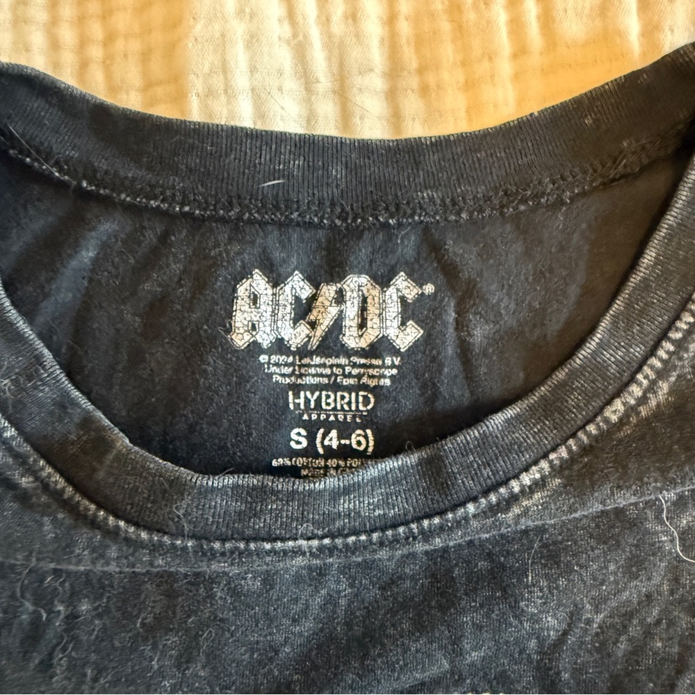AC/DC Rhinestone Washed Graphic Tee - Picture 2 of 3